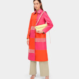 Dama Trench Coat Fringes Fuchsia / Orange