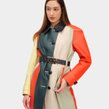 Wallis Trench Coat Dark Green / Beige
