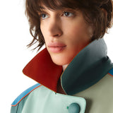 Wallis Trench Coat Mint Green / Dark Green